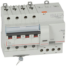 Дифференциальный автомат (АВДТ) Legrand DX3 - 4P - 40A - AC - 30mA - тип C - 6kA