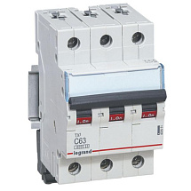 MCB TX3 6000A 3-полюсный 63A кривая C